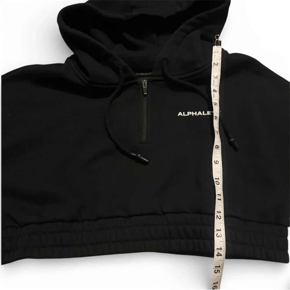 Alphalete Women's Brushed Fleece Half-Zip Crop Hoodie size S - Picture 9 of 9